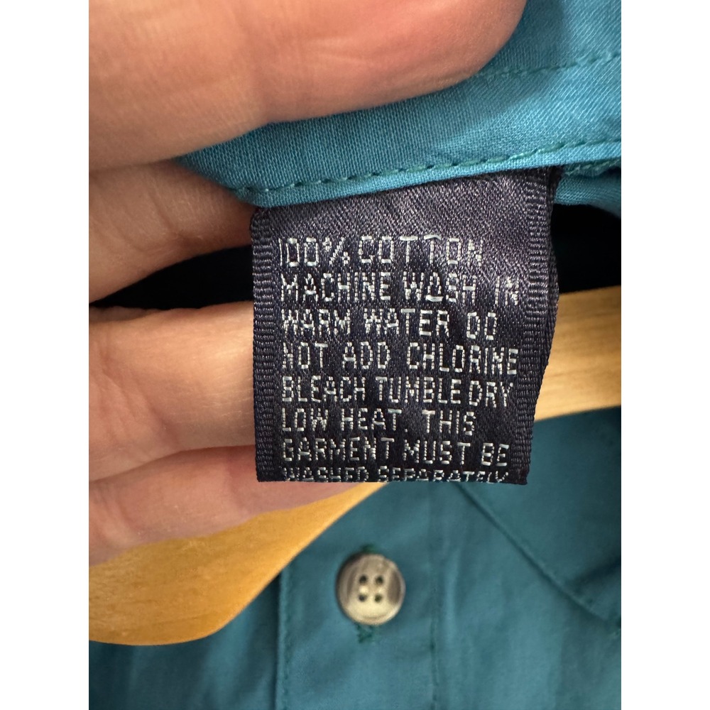 Columbia Sportswear Men's Short Sleeve Safari Shirt Teal Embroidered Duck Size L - Picture 6 of 10